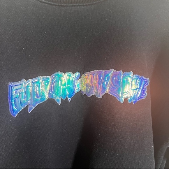 Fucking Awesome Iridescent Stamp Crew Sweatshirt Size Medium - Picture 3 of 5